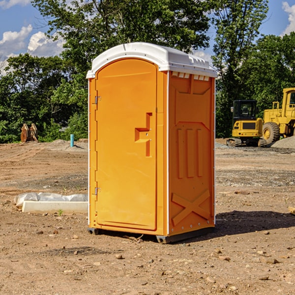 how often are the porta potties cleaned and serviced during a rental period in Whitsett TX